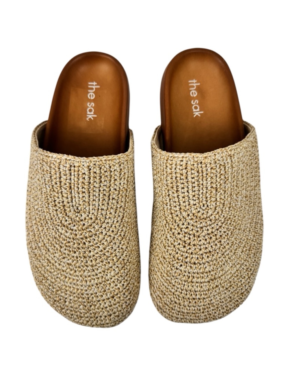 The Sak Bolinas Clog Sz 8 Bamboo Static Slip On Comfort Boho Woven New - Picture 3 of 13